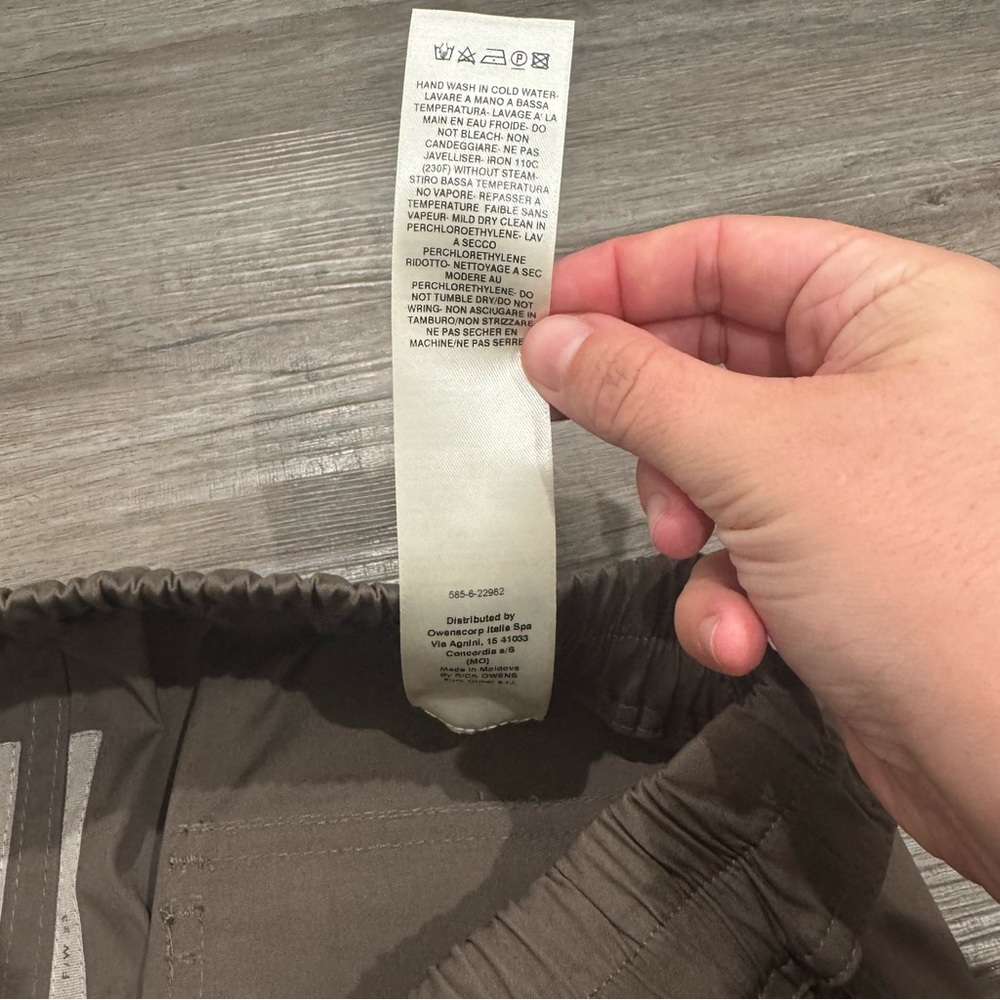 Rick Owens Bauhaus Cargo Drawstring Pants in Dust - Picture 12 of 15